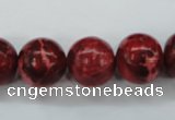 CSE167 15.5 inches 20mm round dyed natural sea sediment jasper beads