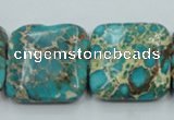 CSE18 15.5 inches 25*25mm square natural sea sediment jasper beads