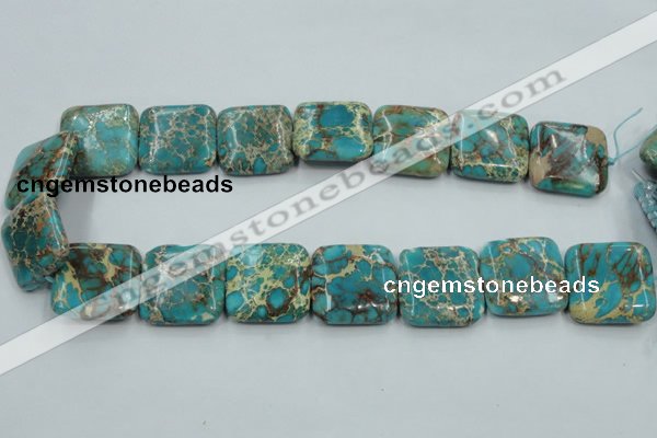 CSE18 15.5 inches 25*25mm square natural sea sediment jasper beads