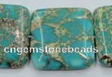 CSE19 15.5 inches 30*30mm square natural sea sediment jasper beads