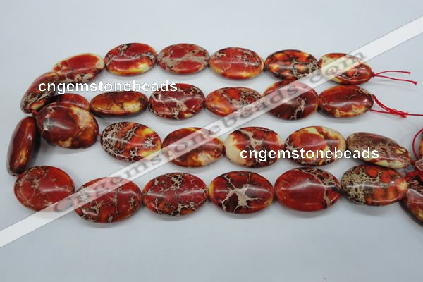 CSE204 15.5 inches 22*30mm oval dyed natural sea sediment jasper beads