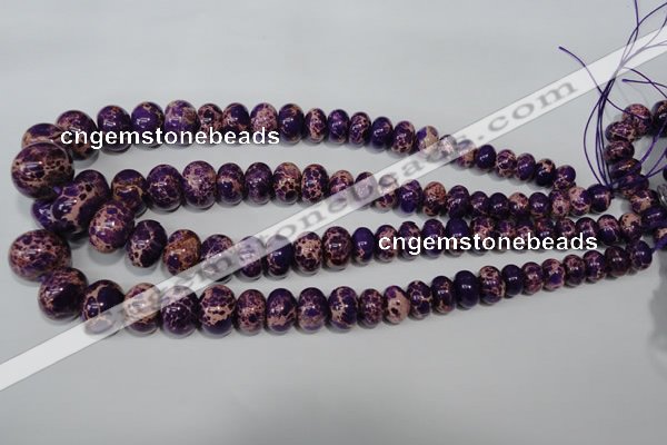 CSE303 15.5 inches 7*10mm – 15*20mm rondelle dyed sea sediment jasper beads