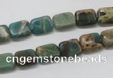 CSE5014 15.5 inches 8*10mm rectangle natural sea sediment jasper beads