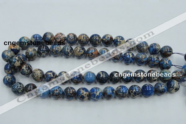 CSE51 15.5 inches 14mm round dyed natural sea sediment jasper beads