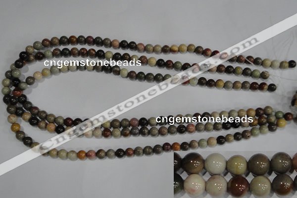 CSE5201 15.5 inches 6mm round sea sediment jasper beads wholesale