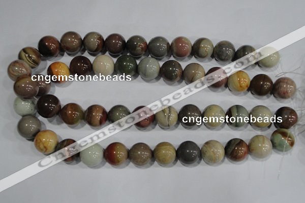 CSE5206 15.5 inches 16mm round sea sediment jasper beads wholesale