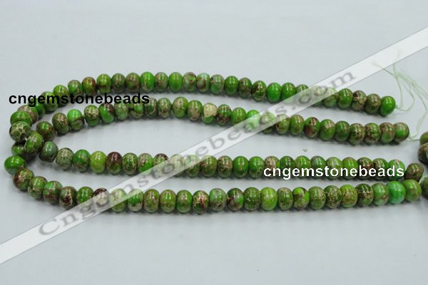 CSE55 15.5 inches 8*10mm rondelle dyed natural sea sediment jasper beads