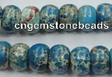 CSE63 15.5 inches 10*14mm rondelle dyed natural sea sediment jasper beads