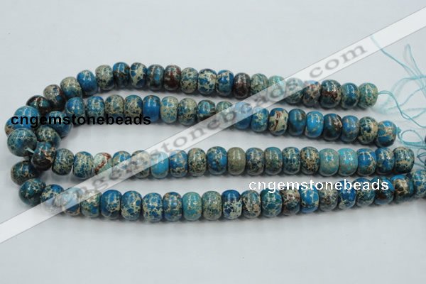 CSE63 15.5 inches 10*14mm rondelle dyed natural sea sediment jasper beads