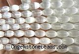 CSE635 15 inches 8*12mm rice selenite beads wholesale