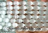 CSE645 15 inches 8*12mm rice selenite beads wholesale