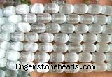 CSE648 15 inches 8*12mm drum selenite beads wholesale