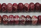 CSE66 15.5 inches 8*12mm rondelle dyed natural sea sediment jasper beads