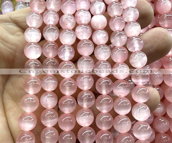 CSE711 15 inches 8mm round selenite beads wholesale