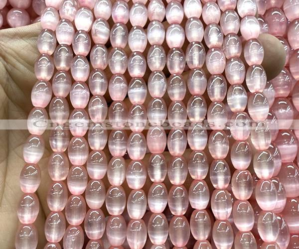 CSE714 15 inches 6*9mm rice selenite beads wholesale
