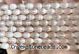 CSE724 15 inches 6*9mm rice selenite beads wholesale