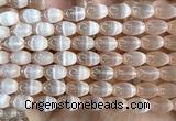 CSE725 15 inches 8*12mm rice selenite beads wholesale