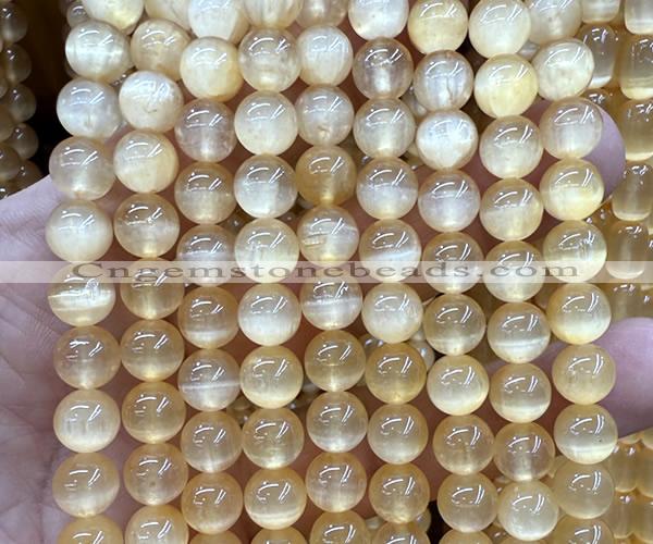CSE731 15 inches 8mm round selenite beads wholesale