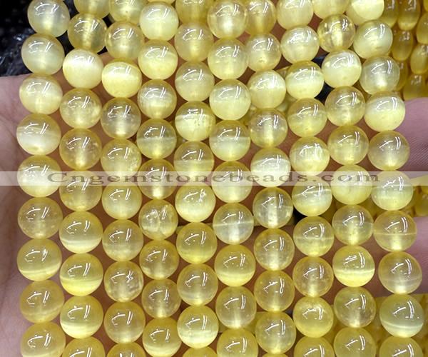 CSE741 15 inches 8mm round selenite beads wholesale