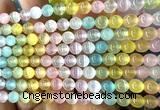 CSE750 15 inches 6mm round rainbow selenite beads wholesale