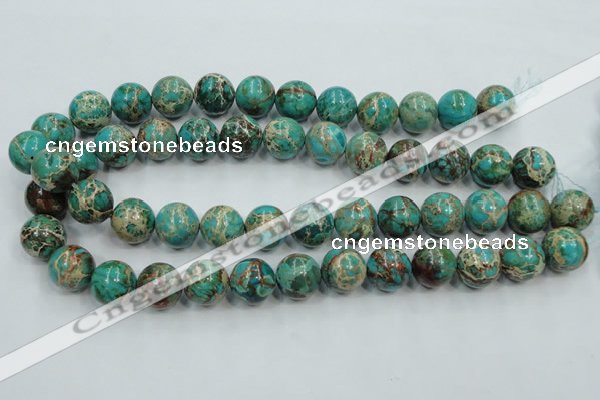 CSE77 15.5 inches 14mm round dyed natural sea sediment jasper beads