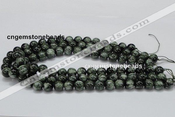 CSH04 15.5 inches 12mm round natural seraphinite gemstone beads