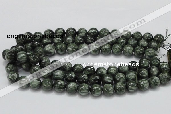 CSH05 15.5 inches 14mm round natural seraphinite gemstone beads