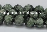 CSH08 15.5 inches 12mm faceted round natural seraphinite beads