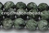 CSH09 15.5 inches 14mm faceted round natural seraphinite beads