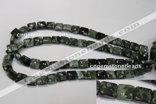 CSH102 15.5 inches 12*12mm square natural seraphinite gemstone beads