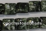 CSH103 15.5 inches 14*14mm square natural seraphinite gemstone beads