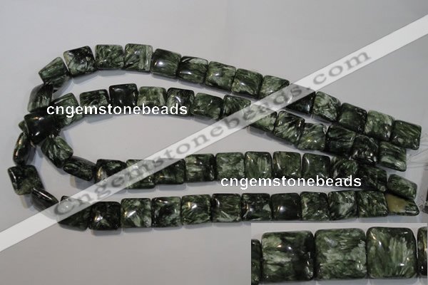 CSH103 15.5 inches 14*14mm square natural seraphinite gemstone beads