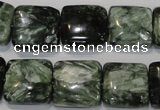 CSH104 15.5 inches 16*16mm square natural seraphinite gemstone beads