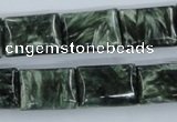 CSH12 15.5 inches 13*18mm rectangle natural seraphinite beads