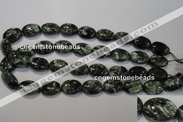 CSH134 15.5 inches 16*20mm oval natural seraphinite gemstone beads