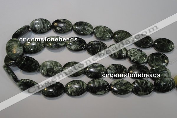 CSH135 15.5 inches 18*25mm oval natural seraphinite gemstone beads