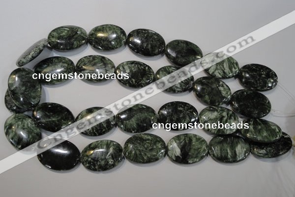 CSH137 15.5 inches 22*30mm oval natural seraphinite gemstone beads