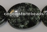 CSH138 15.5 inches 30*40mm oval natural seraphinite gemstone beads