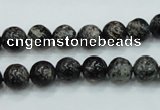 CSI01 15.5 inches 8mm round silver scale stone beads wholesale