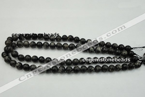 CSI02 15.5 inches 10mm round silver scale stone beads wholesale