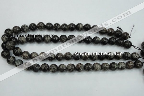 CSI03 15.5 inches 12mm round silver scale stone beads wholesale