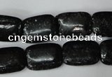 CSI114 15.5 inches 13*18mm rectangle silver scale stone beads