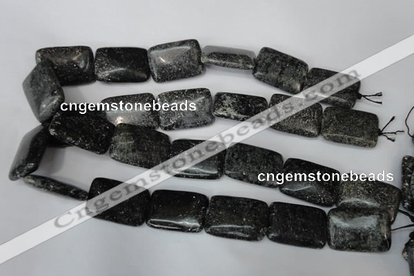 CSI117 15.5 inches 22*30mm rectangle silver scale stone beads