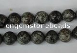 CSI12 15.5 inches 8mm round silver scale stone beads wholesale