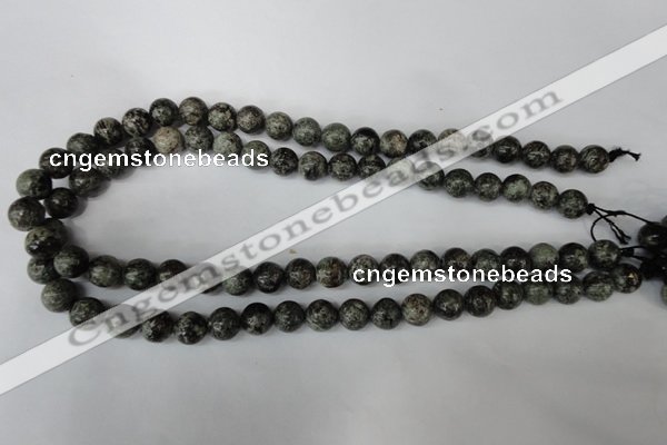 CSI12 15.5 inches 8mm round silver scale stone beads wholesale