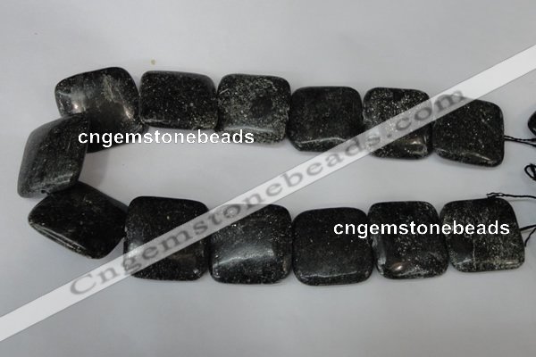 CSI129 15.5 inches 30*30mm square silver scale stone beads