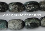 CSI65 15.5 inches 13*18mm drum silver scale stone beads wholesale