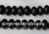 CSI68 15.5 inches 6*10mm rondelle silver scale stone beads wholesale