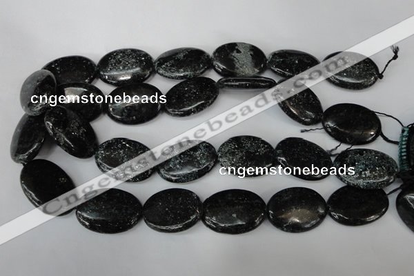 CSI98 15.5 inches 22*30mm oval silver scale stone beads wholesale