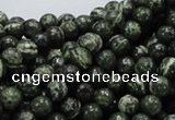 CSJ02 15.5 inches 6mm round green silver line jasper beads wholesale